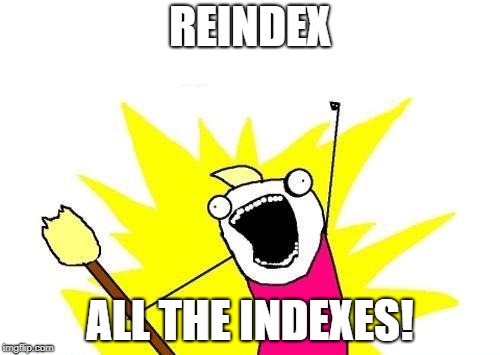 reindex all the index