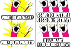 DBAs restore session history