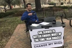 SQL Oracle change my mind