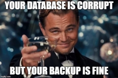 corrupt db but good backup